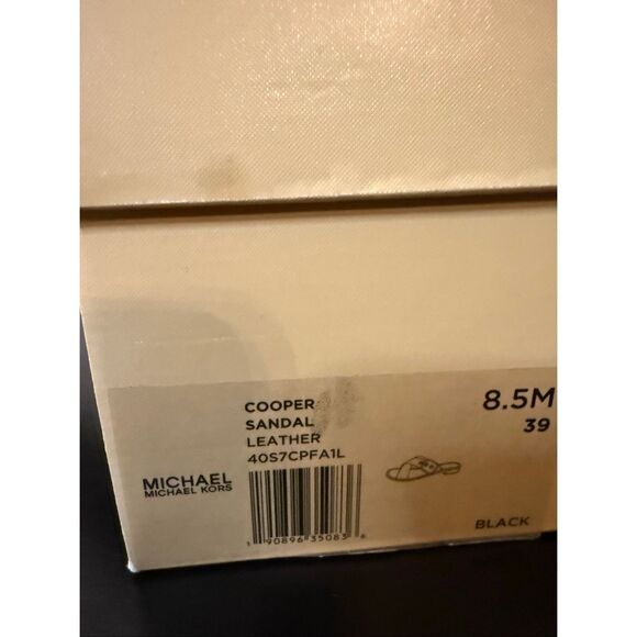 Michael Michael Kors the cooper black and white leather sandals 8.5 - Picture 6 of 9